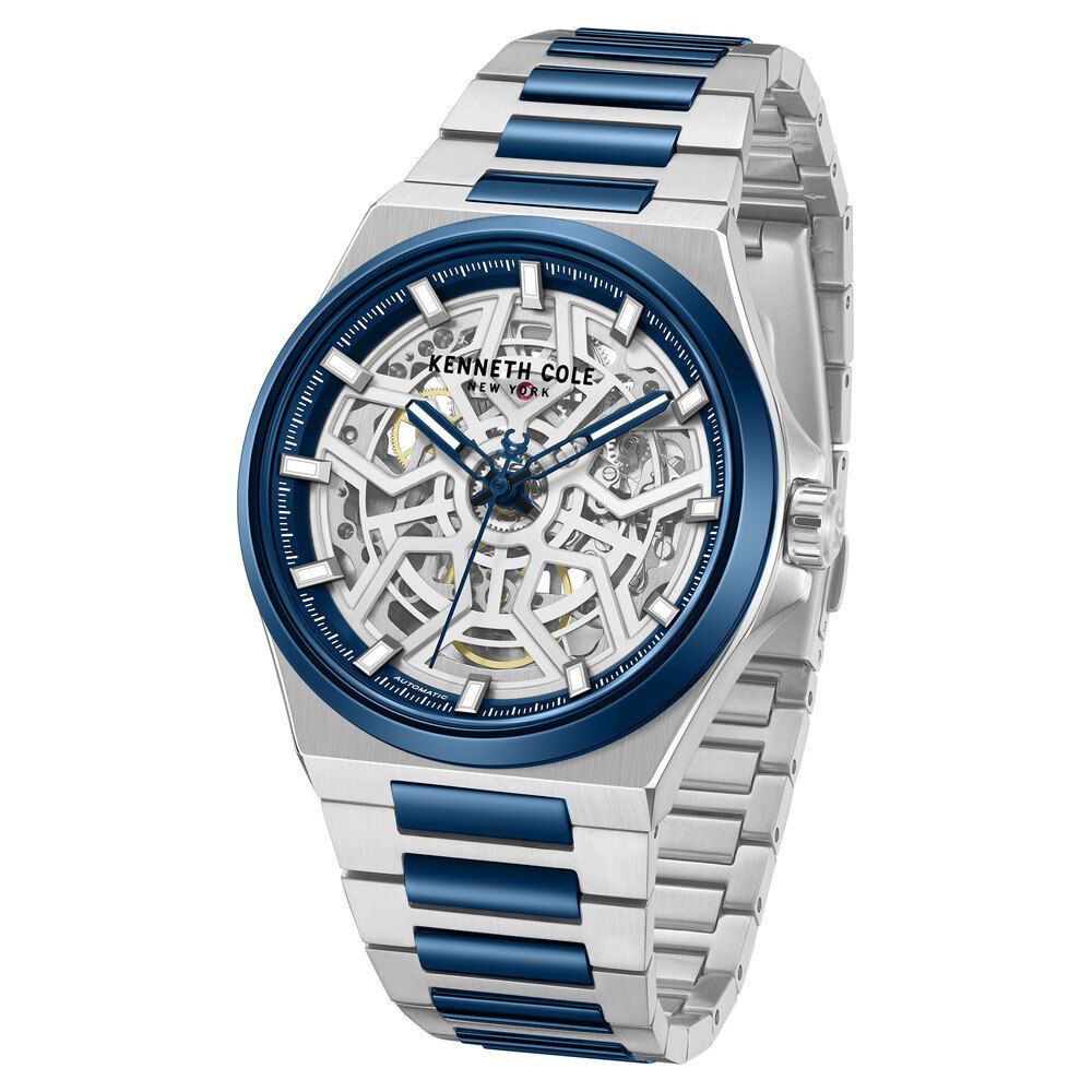 Buy Online Kenneth Cole Automatic Silver Dial Two Toned Stainless