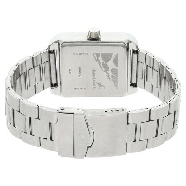 Fastrack Bare Basics Quartz Analog Black Dial Stainless Steel Strap Watch for Guys - image number 3
