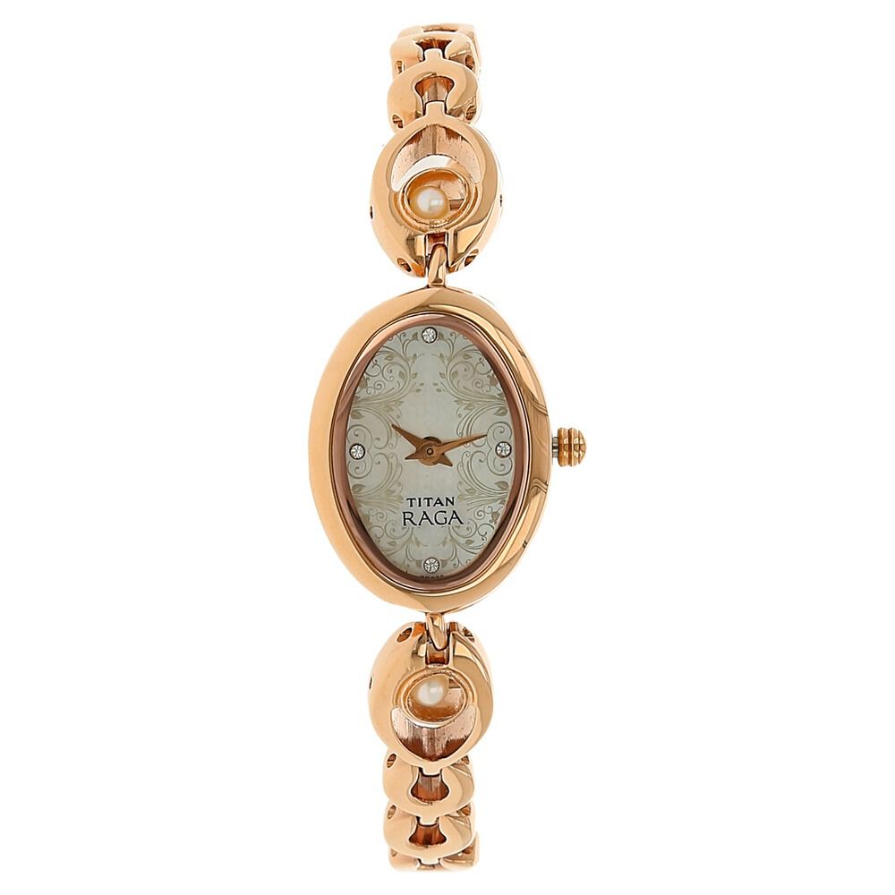 Buy Online Titan Quartz Analog Silver Dial Metal Strap Watch for Women nh2511wm01 Titan