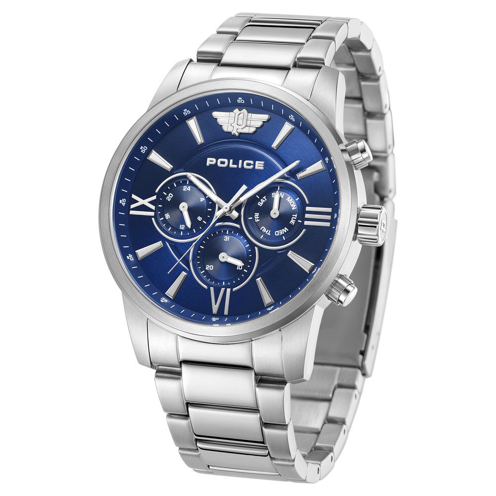 Buy Online Police Blue Dial Quartz Multifunction Watch for Men