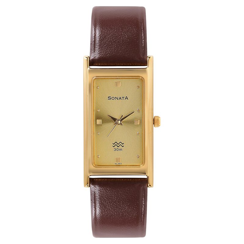 Sonata Quartz Analog Champagne Dial Watch for Men - image number 0