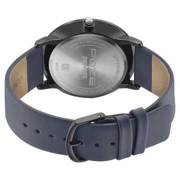 Poze by Sonata Quartz Analog Blue Dial Leather Strap Watch for Men