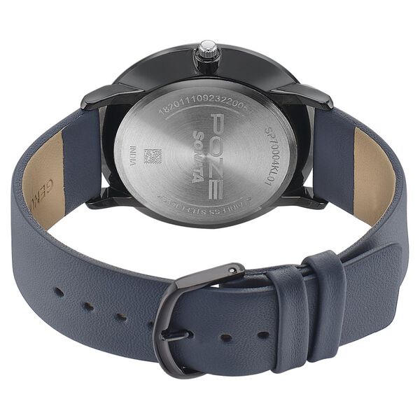 Poze by Sonata Quartz Analog Blue Dial Leather Strap Watch for Men - image number 4