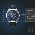 Titan Regalia Arc Analog with Day Date Second Subdial and Blue Dial Blue Leather Strap Watch for Men - image number 3