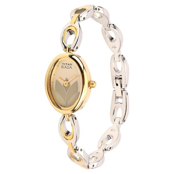 Titan Raga Champagne Dial Women Watch With Metal Strap - image number 1