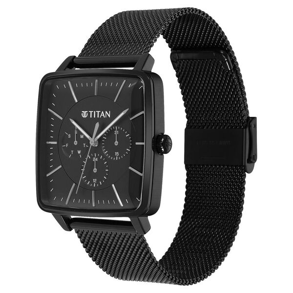 Titan Avant Garde Black Dial Quartz Multifunction Stainless Steel Strap watch for Men - image number 3