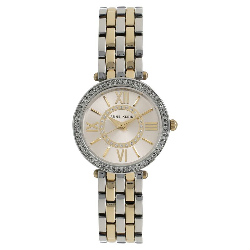Anne Klein Quartz Analog Silver Dial Metal Strap Watch for Women
