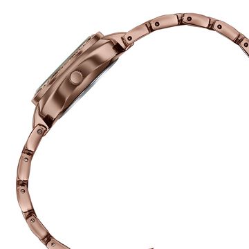Poze By Sonata Quartz Analog Beige Dial Brown Metal Strap Watch For Women