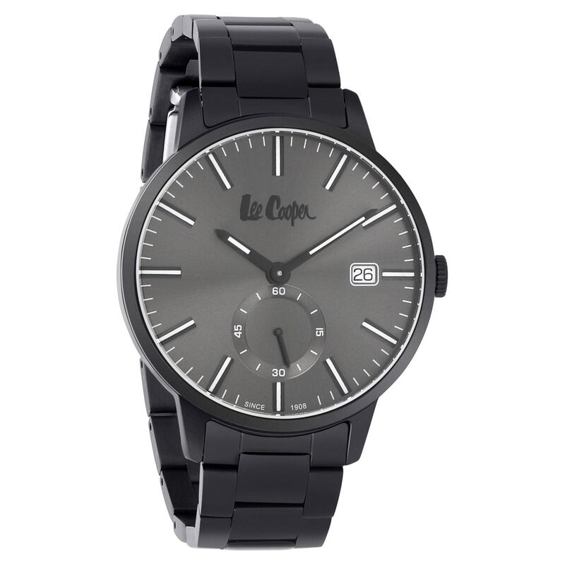 Lee Cooper Quartz Analog Grey Dial Metal Strap Watch for Men - image number 0