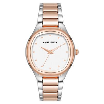 Anne Klein Quartz Analog Silver Dial Two Toned Metal Strap Watch For Women