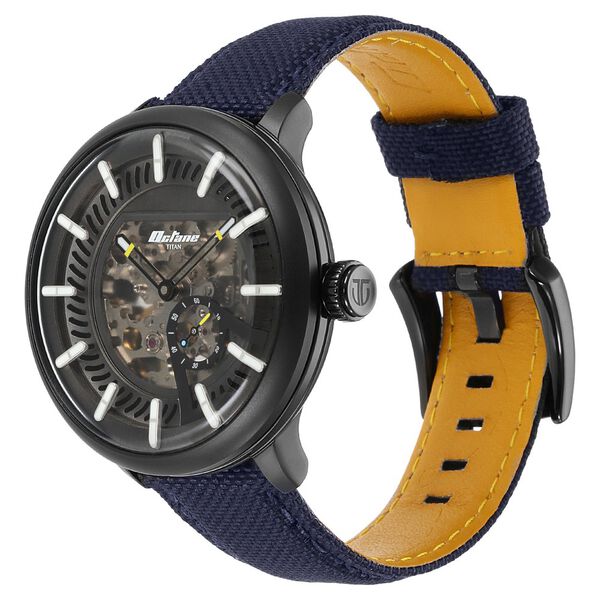 Titan Octane Aerobatics Mechanical Analog Black Dial Nylon Strap Watch for Men - image number 3