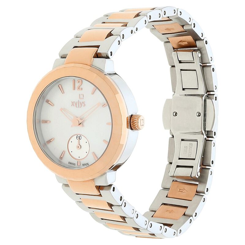 Xylys Quartz Analog Mother of Pearl Dial Stainless Steel Strap Watch for Women - image number 2