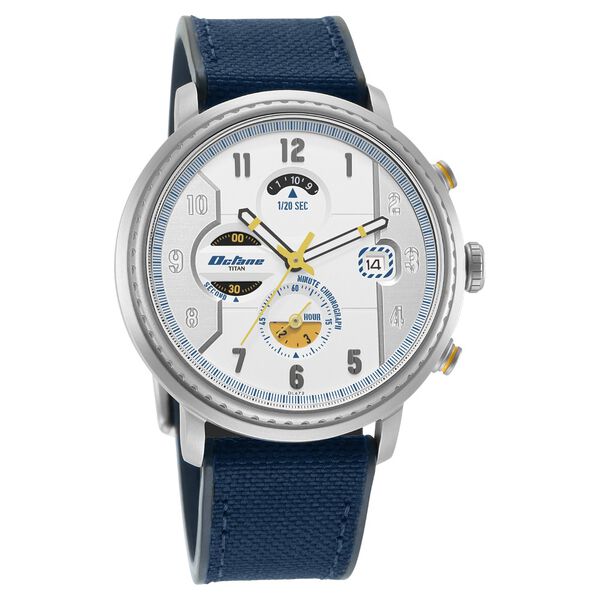 Titan Octane Aerobatics Silver Dial Chronograph Nylon Strap watch for Men - image number 0