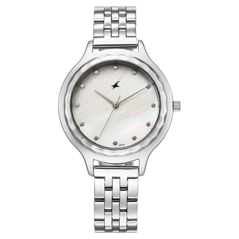 Fastrack Stunners X Quartz Analog Ivory Dial Stainless Steel Strap Watch For Girls