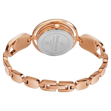 Fastrack Pulse Quartz Analog Brown Dial Metal Strap Watch For Girls