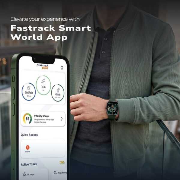 Fastrack Revoltt FS3 Smartwatch with 2.01" TFT Display,Push Button Interactions, HRM, SpO2, Sleep, Rotary Crown - image number 6
