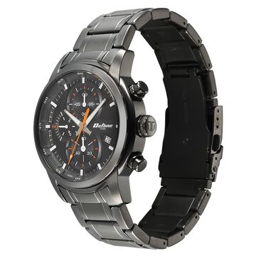 Titan Octane Primal Quartz Chronograph Grey Dial Grey Stainless Steel Strap Watch For Men