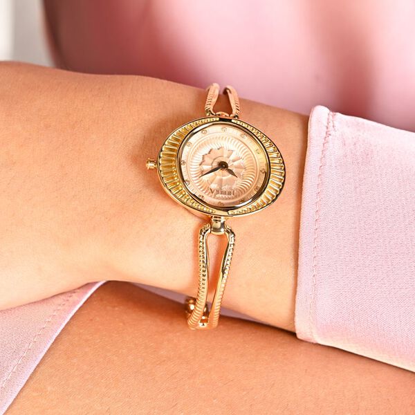 Titan Nebula Vintage 18k Gold Analog with Diamond Watch for Women - image number 5