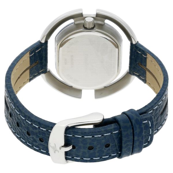 Fastrack Quartz Analog Blue Dial Leather Strap Watch for Girls - image number 4