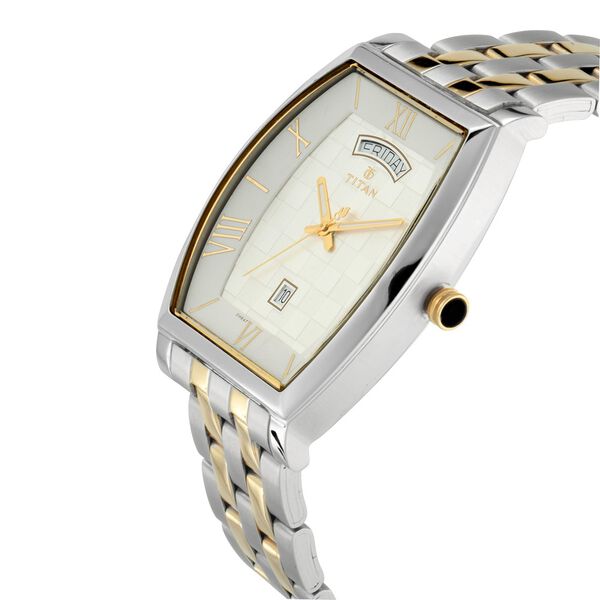 Titan Grandmaster Silver Dial Analog with Day and Date Metal Strap Watch for Men - image number 2