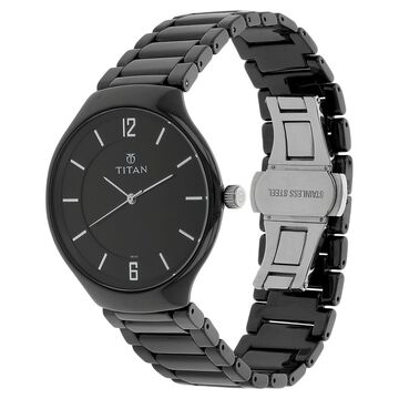 Titan Black Dial Analog Ceramic Strap Ceramic Strap Watch for Men
