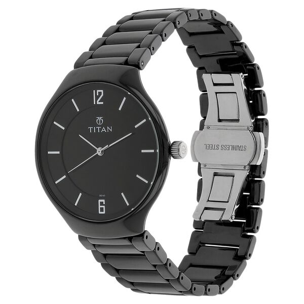 Titan Black Dial Analog Ceramic Strap Ceramic Strap Watch for Men - image number 1