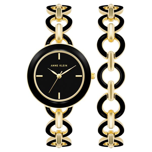 Anne Klein Quartz Analog Black Dial Stainless Steel Strap Watch for Women - image number 0