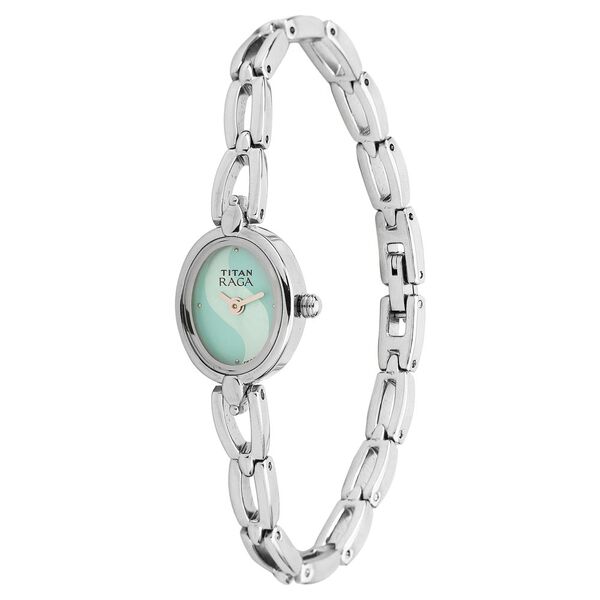 Titan Quartz Analog Blue Dial Metal Strap Watch for Women - image number 1