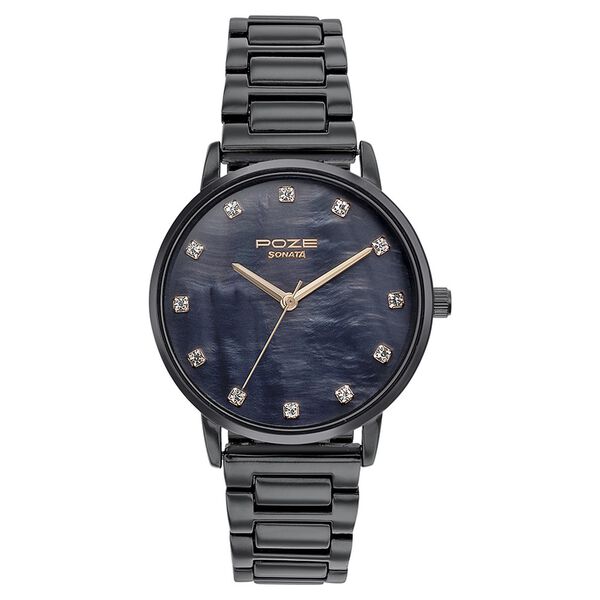 Sonata Poze Quartz Analog Mother Of Pearl Dial Metal Strap Watch for Women - image number 1