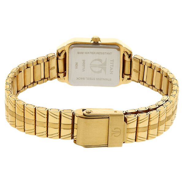 Titan Quartz Analog Silver Dial Stainless Steel Strap Watch for Women - image number 3