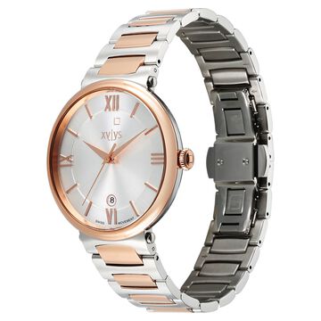 Xylys Quartz Analog with Date Silver Dial Two Toned Stainless Steel Strap Watch For Men