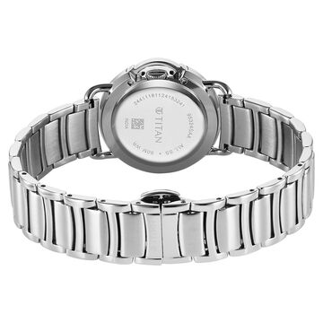 Titan Workmode Quartz Analog Pink Dial Stainless Steel Strap Watch For Women