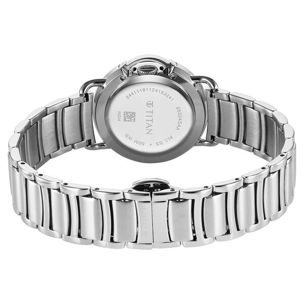 Titan Workmode Quartz Analog Pink Dial Stainless Steel Strap Watch For Women - image number 4