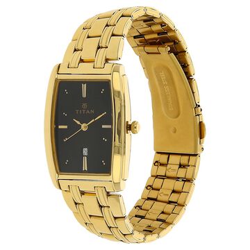 Titan Analog with Date Black Dial Metal Strap watch for Men