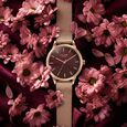 Poze By Sonata Quartz Analog Wine Red Dial Rose Gold Metal Strap Watch For Women - image number 0