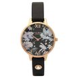 Olivia Burton Quartz Analog Black Dial Leather Strap Watch for Women - image number 2