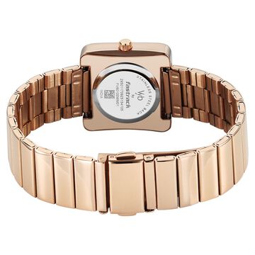 Vyb Diva By Fastrack Quartz Analog Mother of Pearl Dial Rose Gold Stainless Steel Strap Watch For Girls