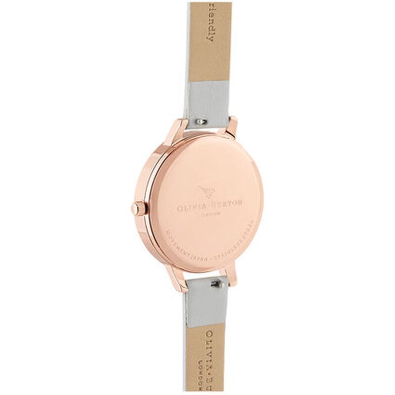 Olivia Burton Quartz Analog White Dial Leather Strap Watch for Women - image number 2