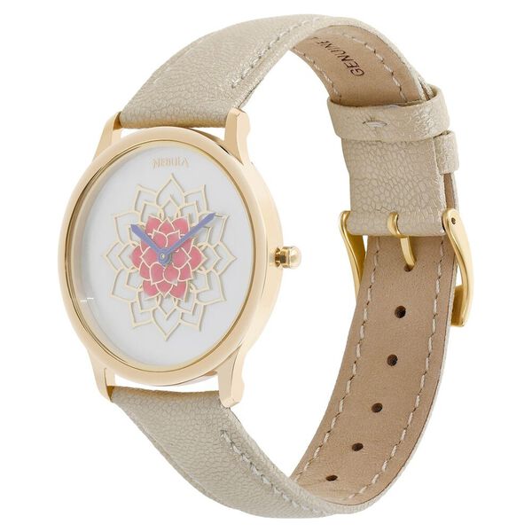 Titan Nebula Lotus Quartz Analog 18 Karat Solid Gold Watch for Women - image number 3