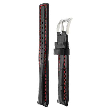 20 mm Black Genuine Leather Straps for Men