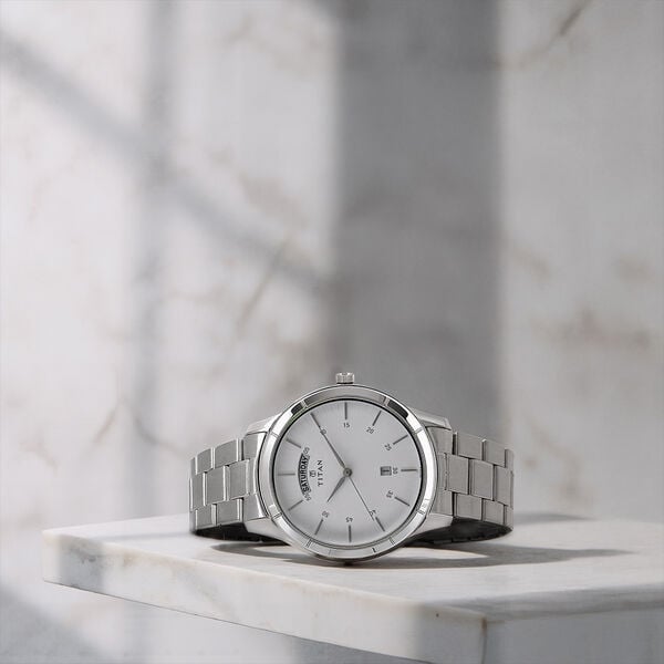 Wrist Watch Gents Watch Titan Titan Workwear White Dial Analog