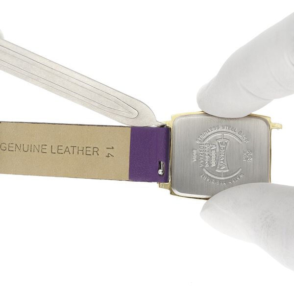 14 mm Purple Genuine Leather Strap for Women - image number 5