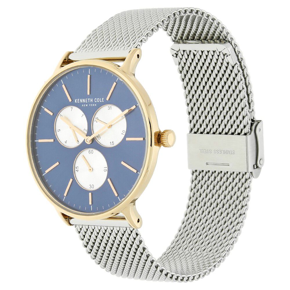 Buy Online Kenneth Cole Quartz Multifunction Blue Dial Stainless Steel Strap Watch for Men kc14946010mn Titan