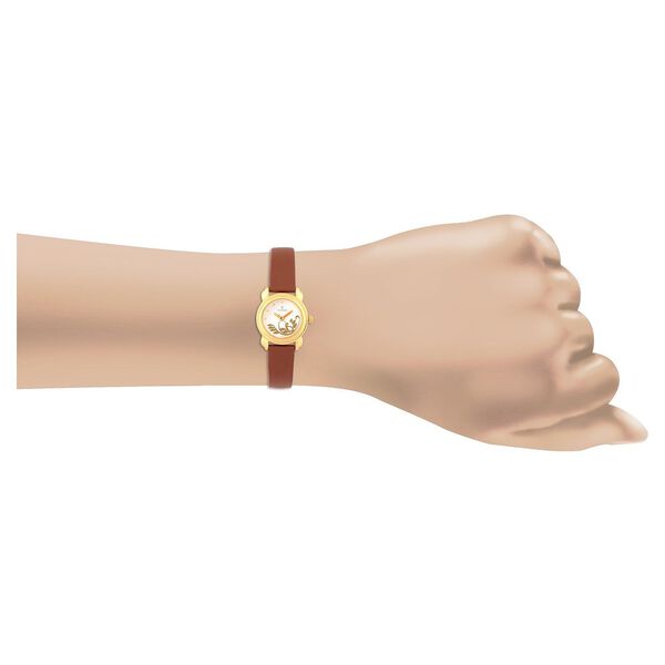 Titan Quartz Analog White Dial Leather Strap Watch for Women - image number 3