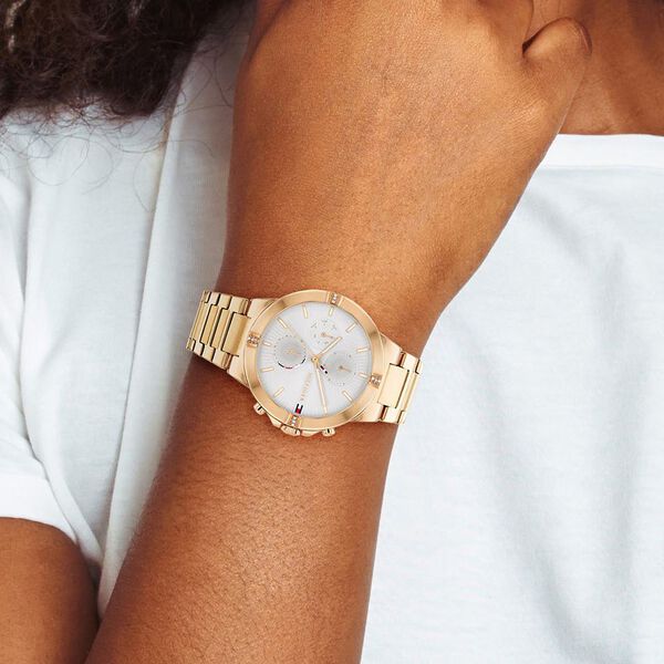 Tommy Hilfiger Quartz Multifunction Silver Dial Stainless Steel Strap Watch for Women - image number 3