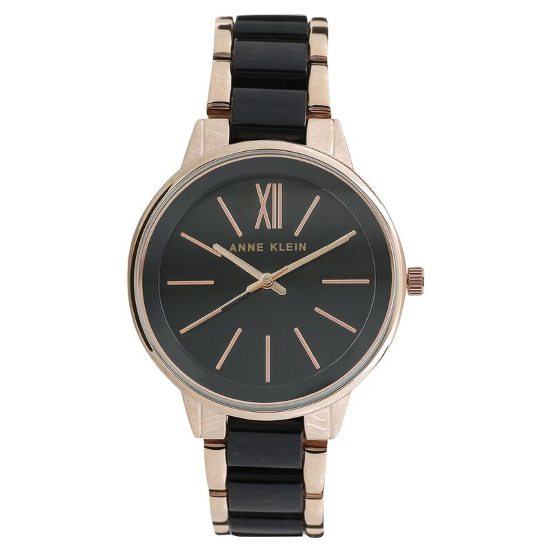 Anne Klein Quartz Analog Black Dial Ceramic Strap Watch for Women