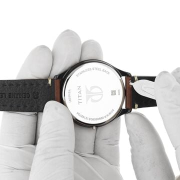 20 mm Brown Genuine Leather Straps for Men
