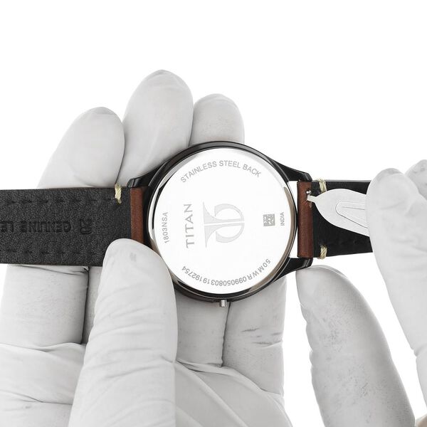 20 mm Brown Genuine Leather Straps for Men - image number 5