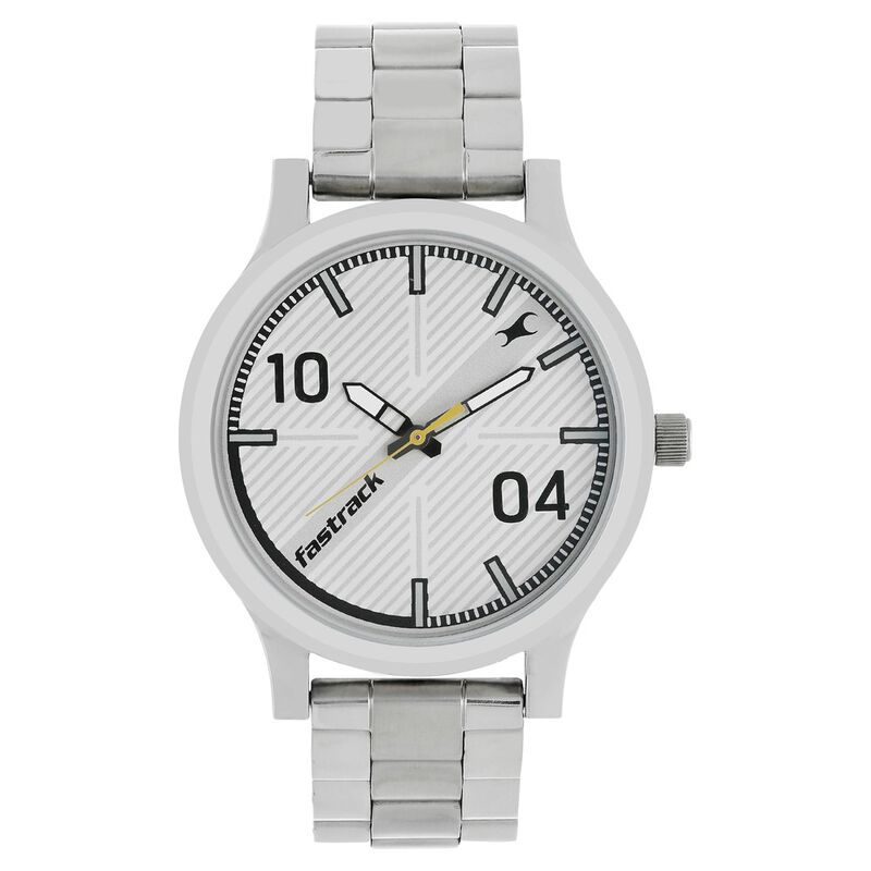 Fastrack Fundamentals Quartz Analog Brown Dial Stainless Steel Strap Watch for Guys