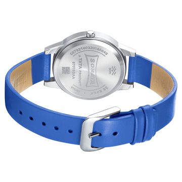 Sonata Splash White Dial Women Watch With Leather Strap